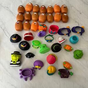 Vintage Chicken Nugget Happy Meal Buddies Assorted Lot Accessories Hats Costume